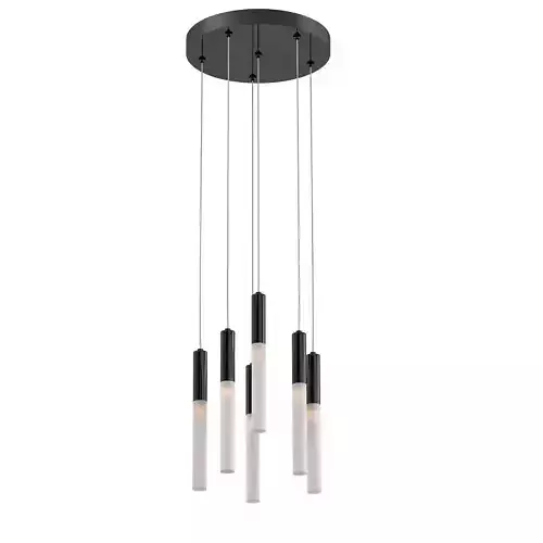 Kylo LED Collection 6-Light Matte Black Frosted