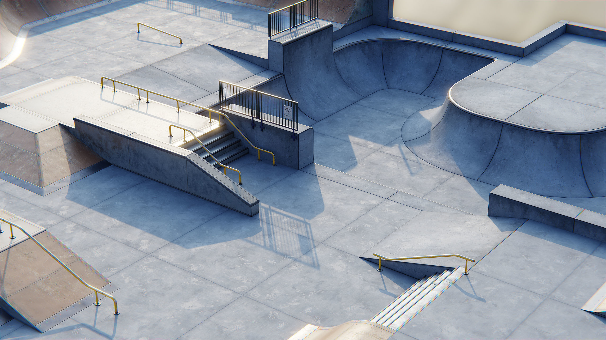Skate Park - Modular Pack Low-poly 3D model_4