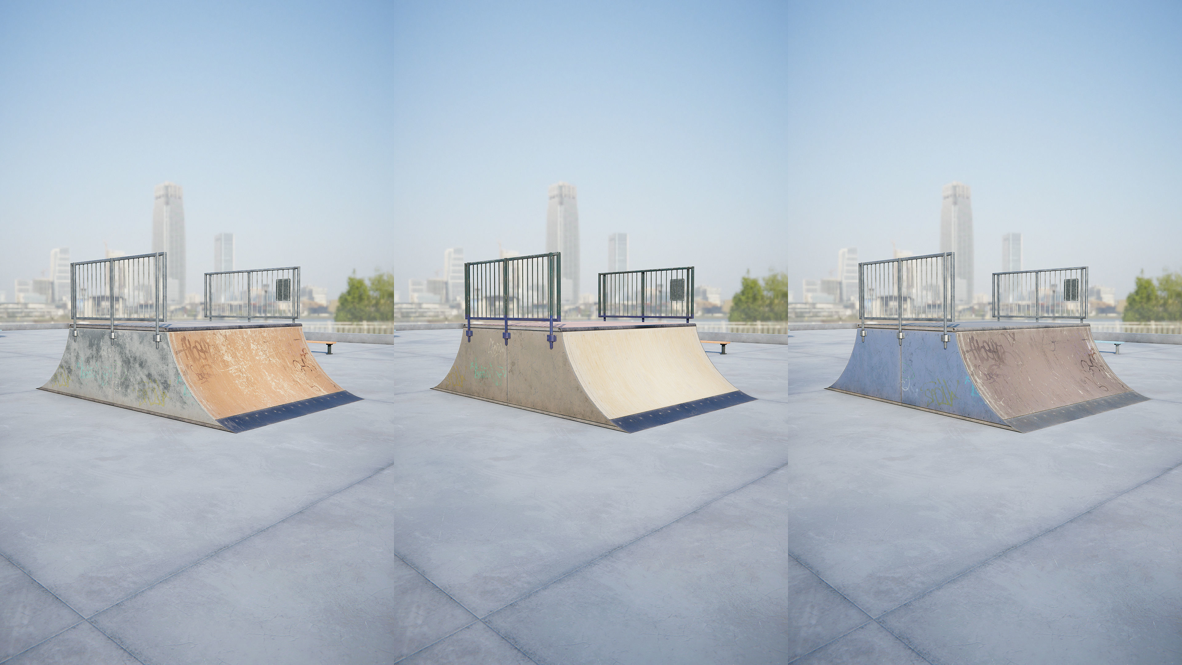 Skate Park - Modular Pack Low-poly 3D model_12