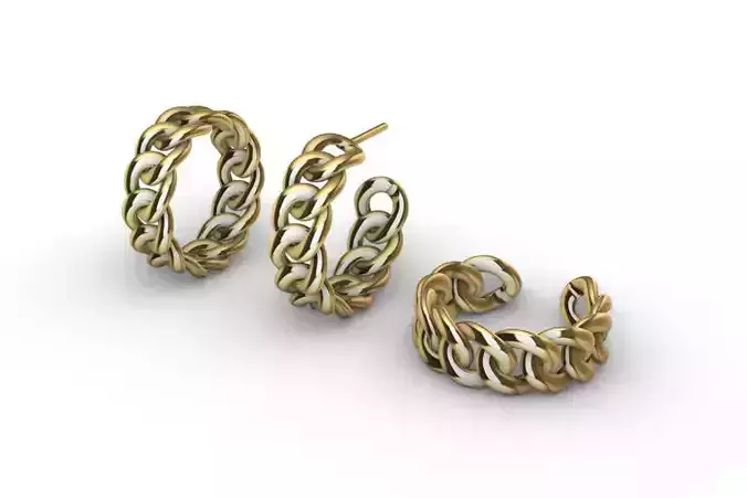 Cuban Link Rings 8mm wide 10 ring sizes