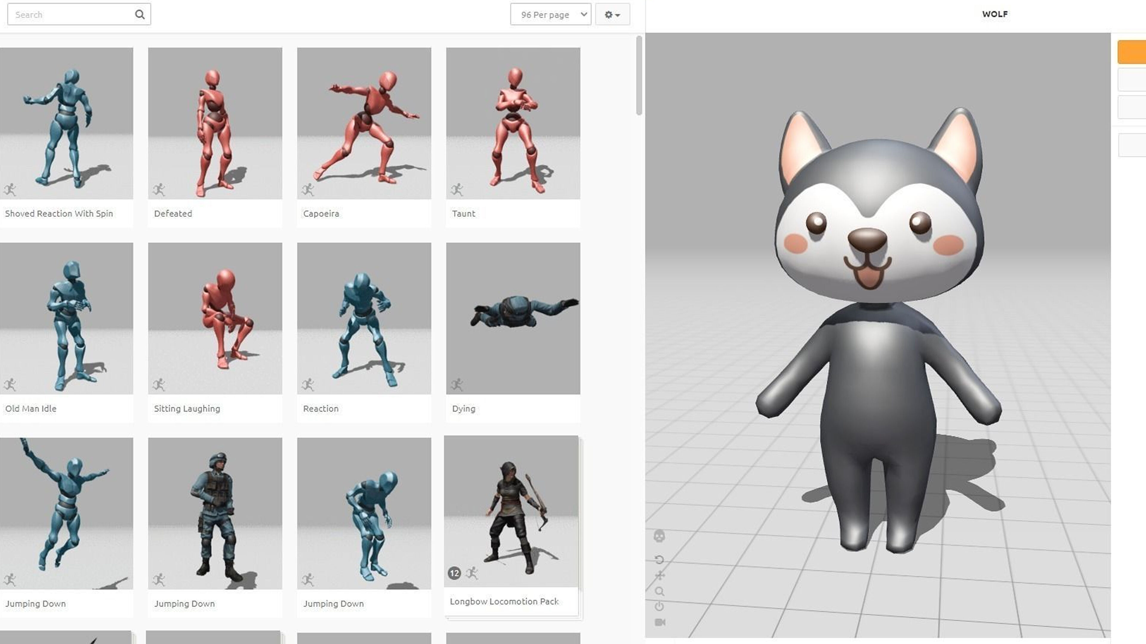 Cartoon Wolf character 3d Low-poly 3D model_6