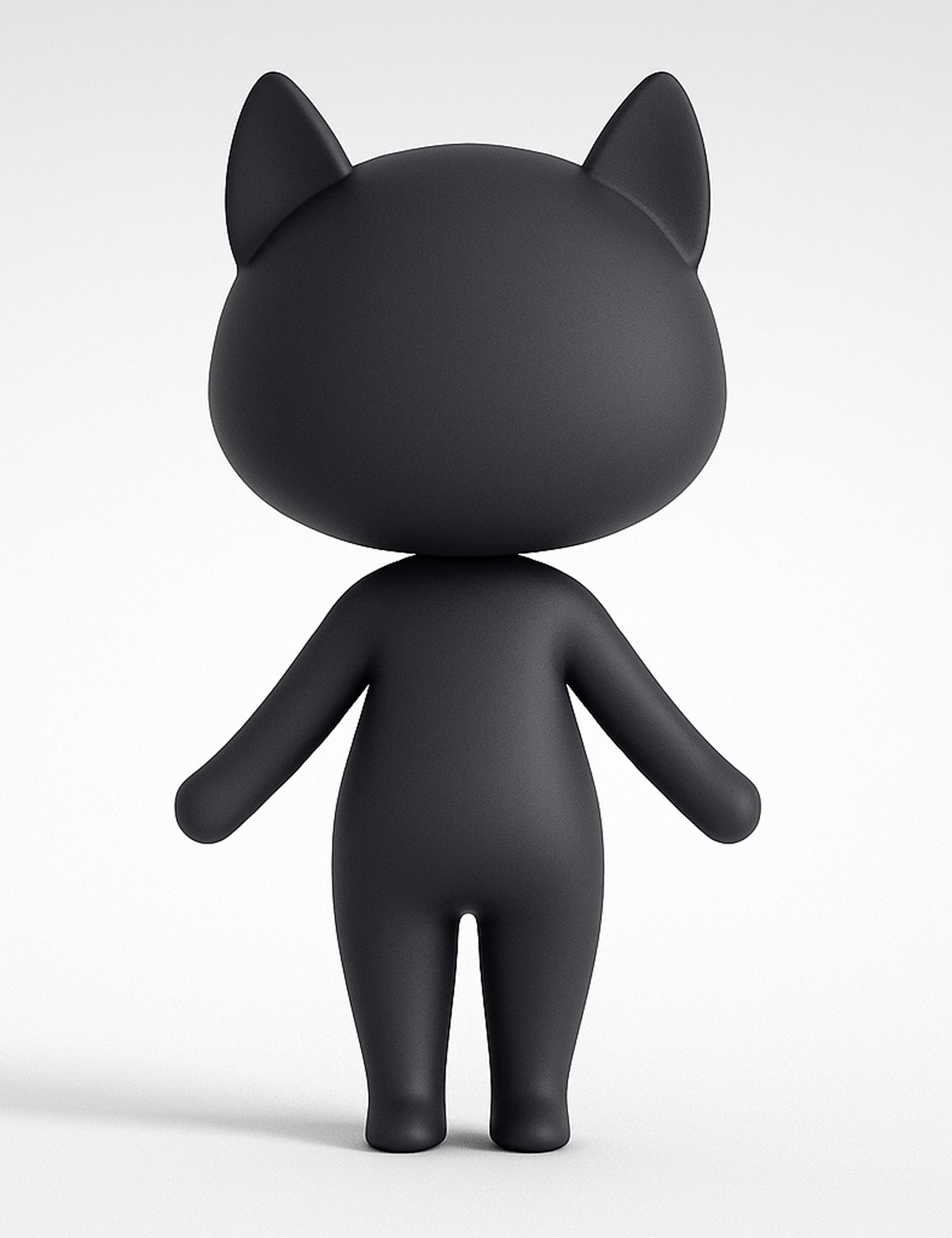 Cartoon Wolf character 3d Low-poly 3D model_4