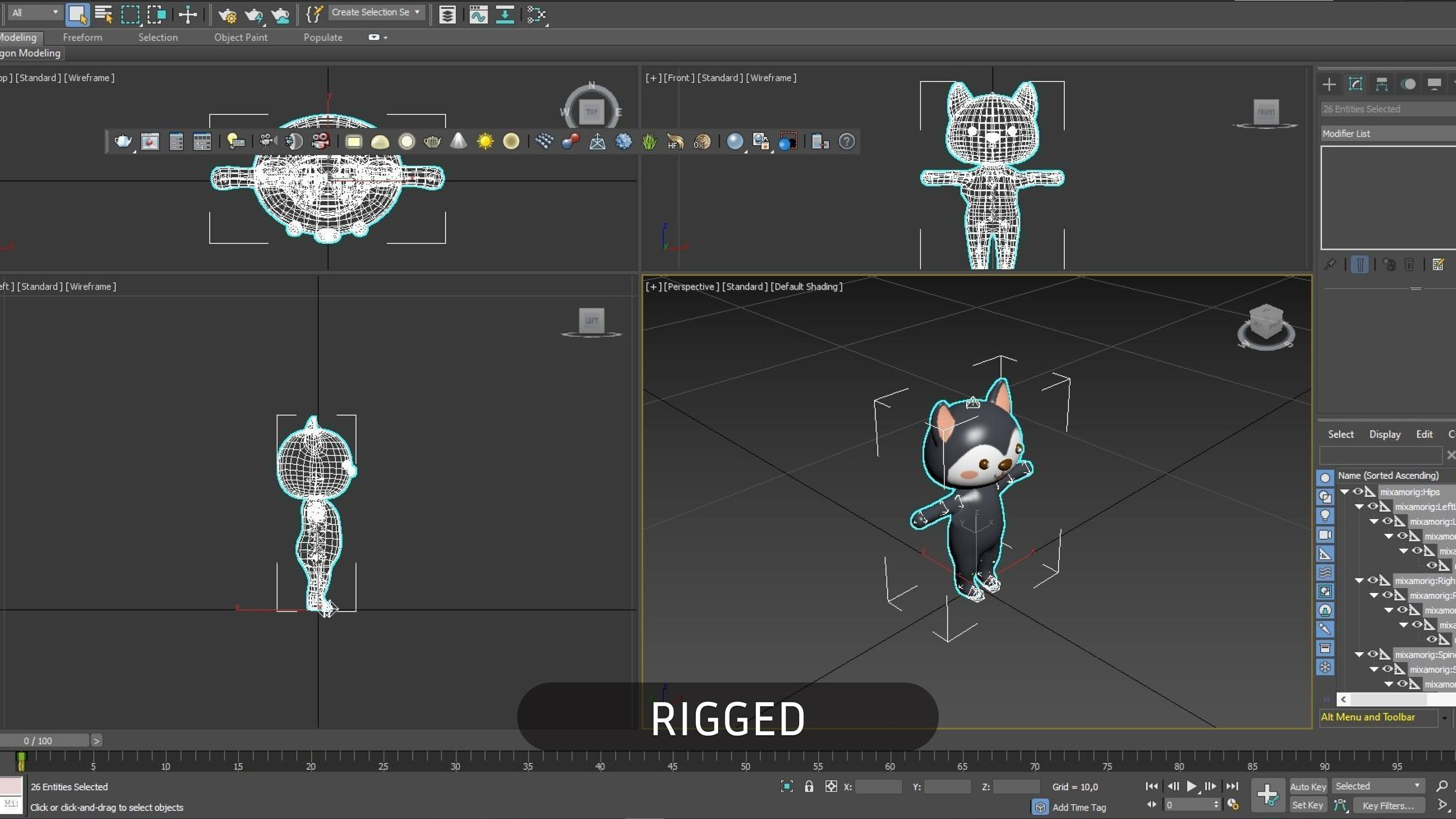 Cartoon Wolf character 3d Low-poly 3D model_10