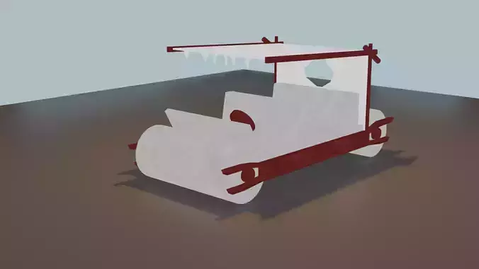 Fred Flintstone car Free 3D model