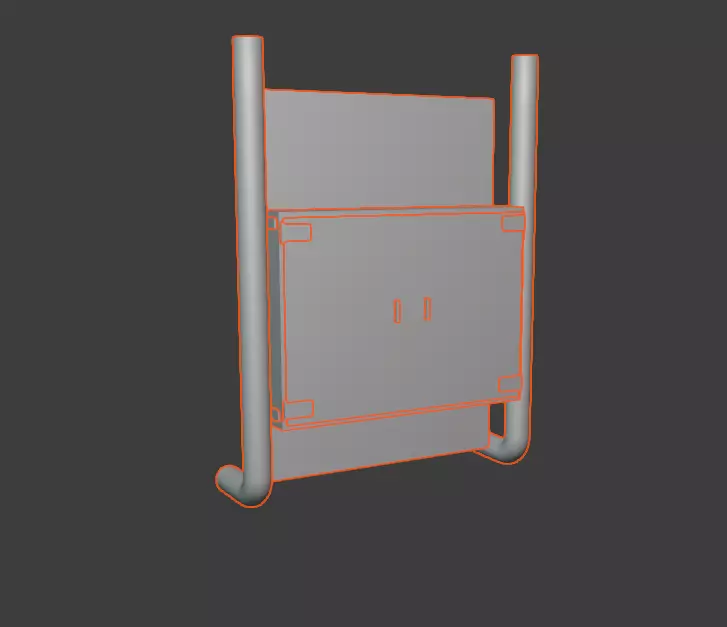 backwall toilet paper holder 3D model_0