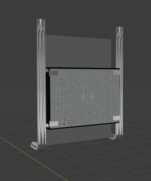backwall toilet paper holder 3D model_1