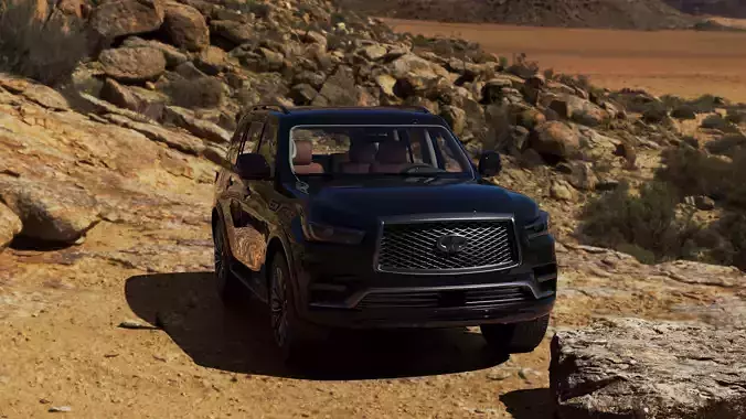 Infiniti QX80 3D Model Low-poly 3D model