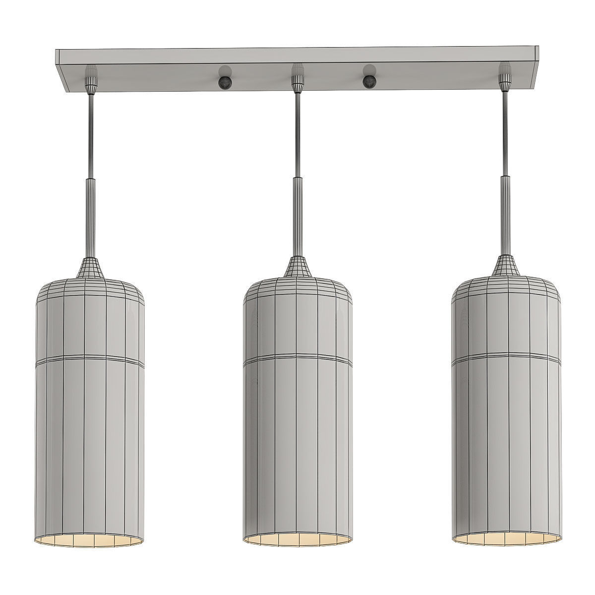NORD-COLOR-TRIO three colorful pendant lights hanging from ce... 3D model_1