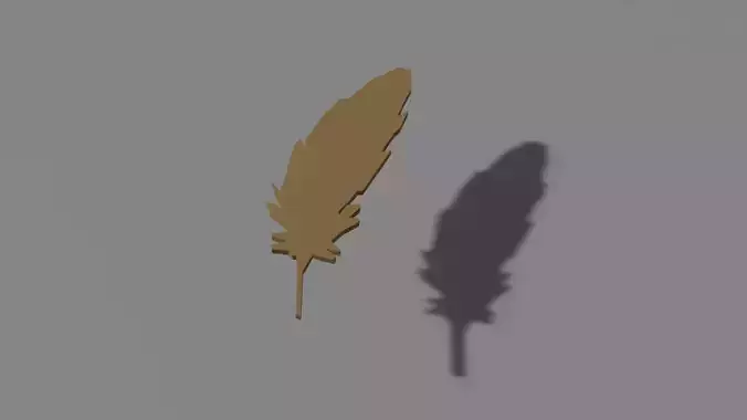 Low poly feather