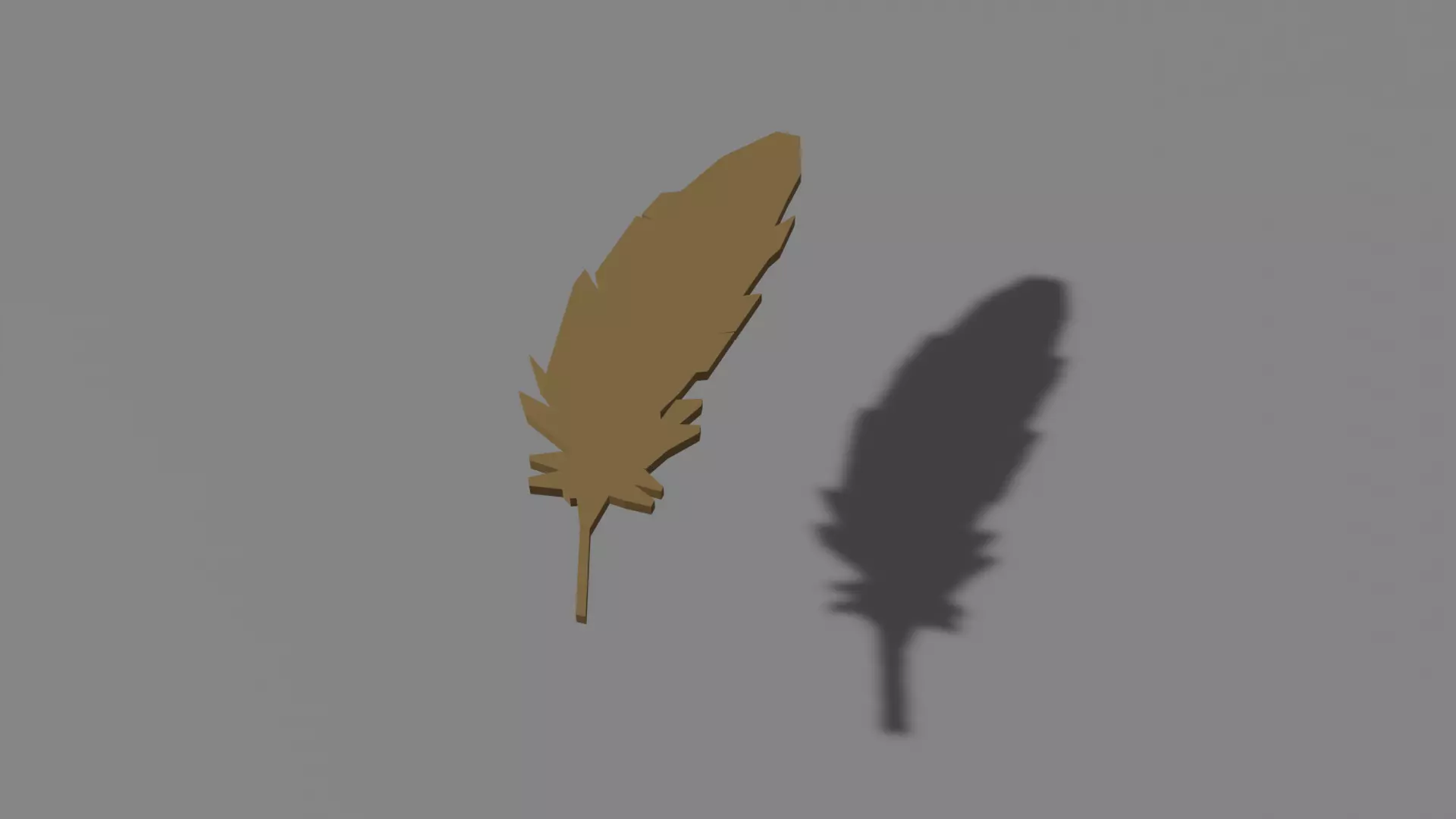 Low poly feather Low-poly 3D model_0