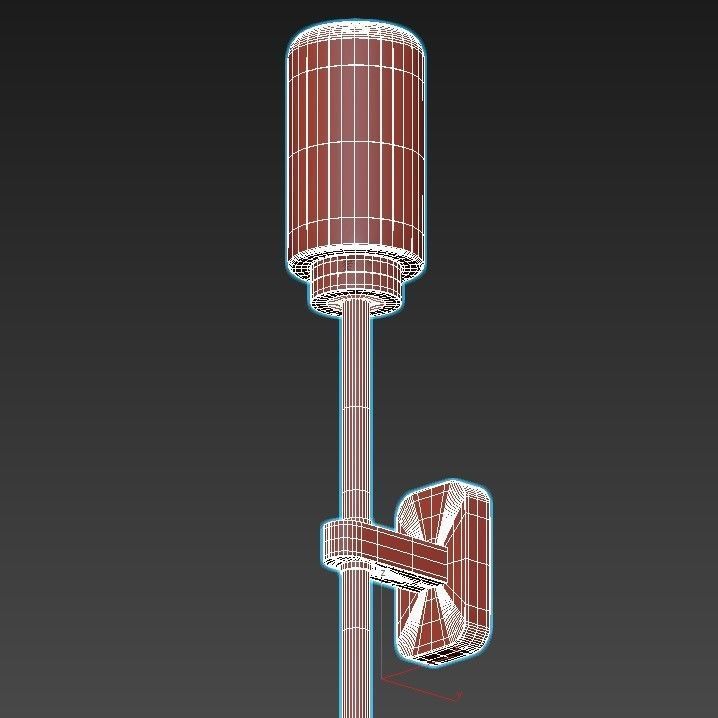 hanston two light wall sconce in brass 3D model_4