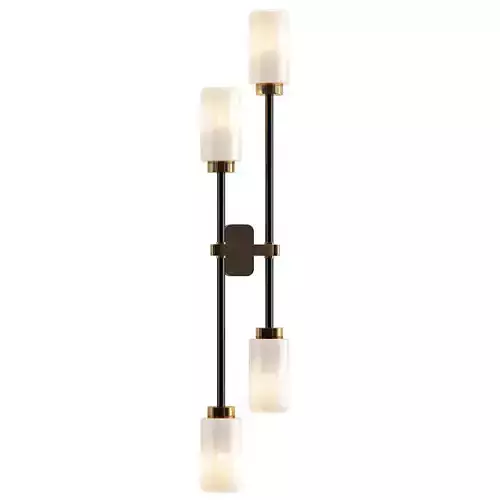 hanston2 three light wall sconce with glass shades
