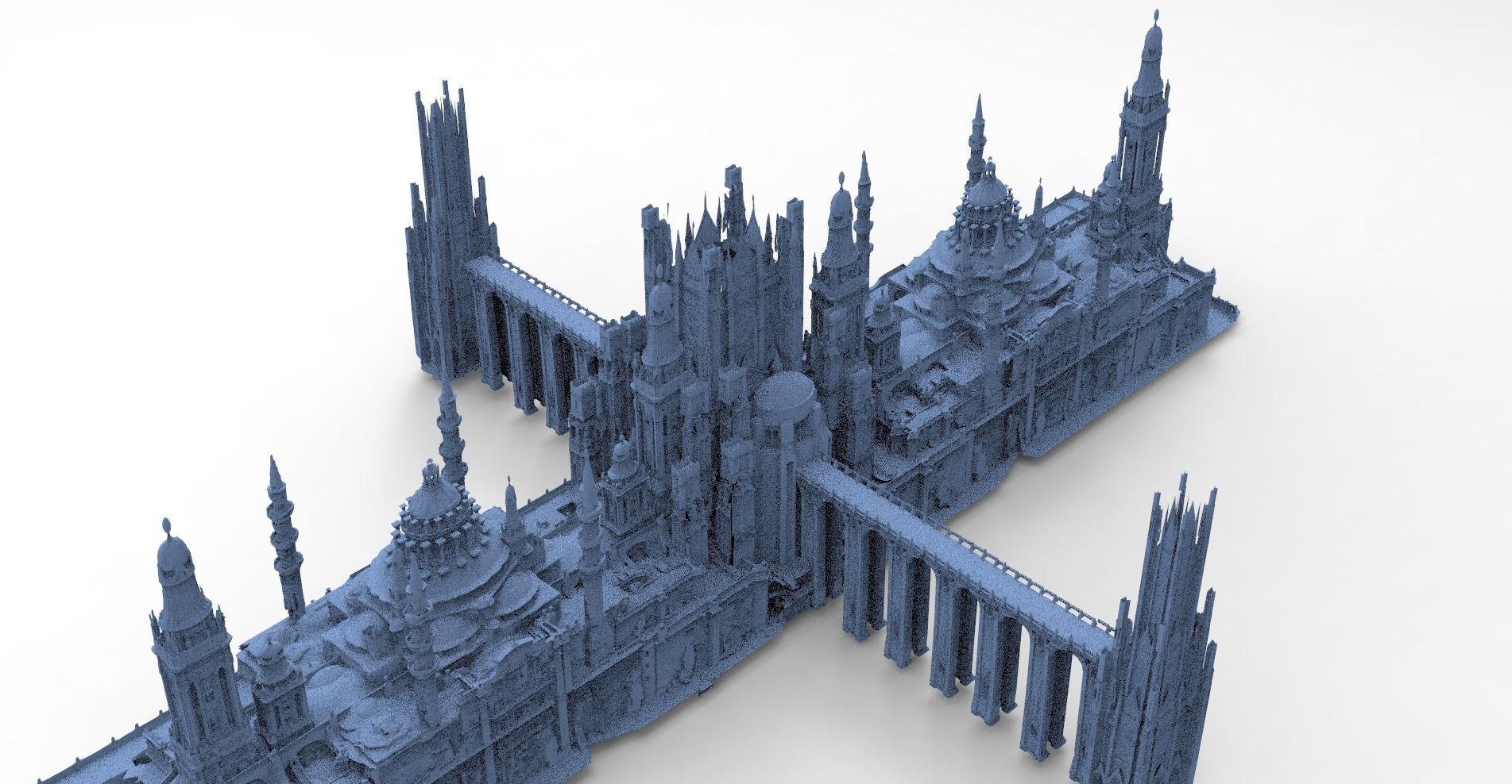 Fantasy Art Deco New York Art Deco Bridges 2 3D model_1