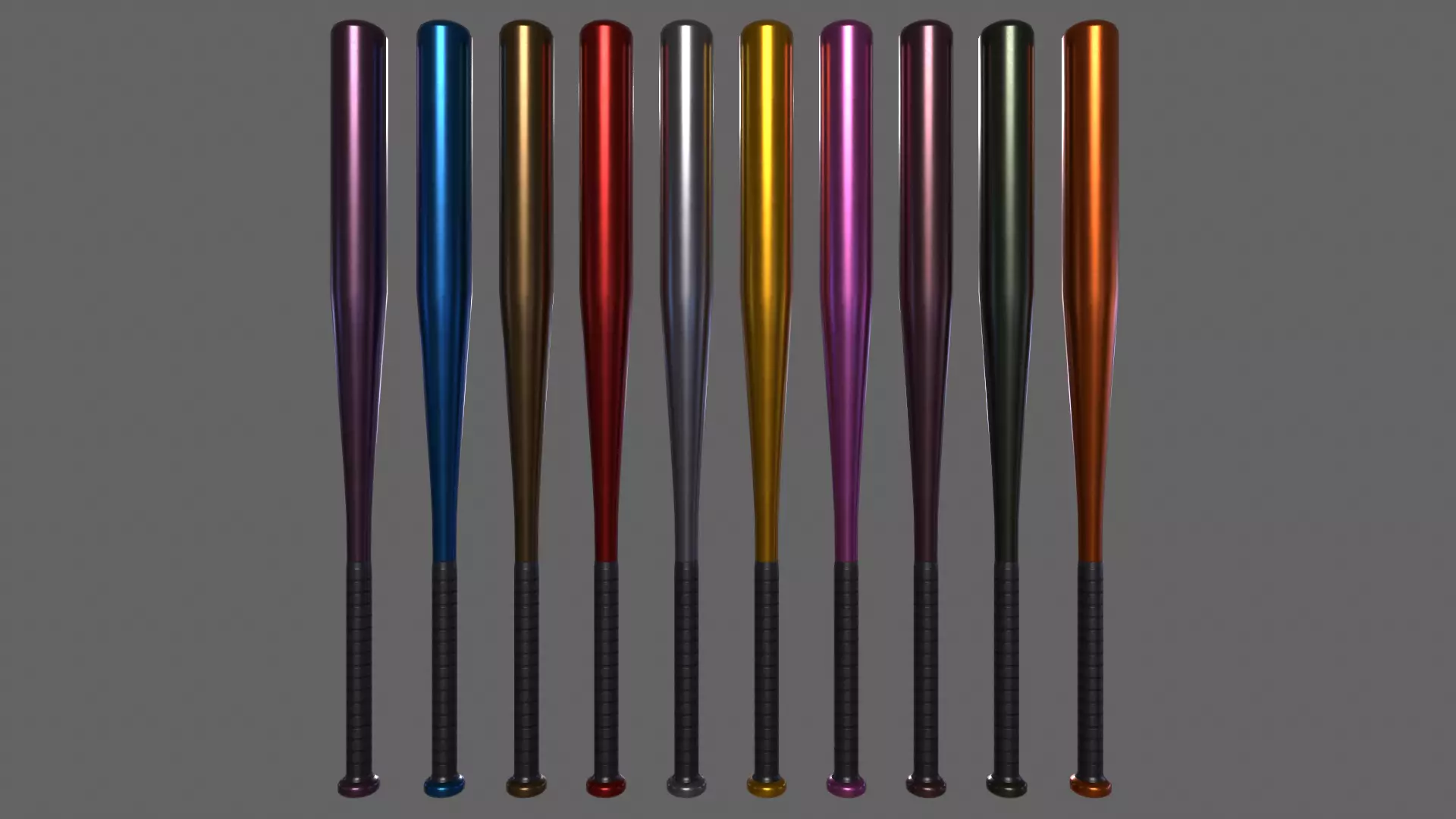 PBR Baseball Bat Low-poly 3D model