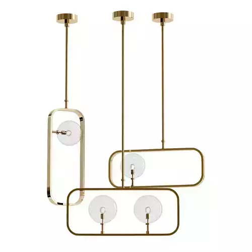 parker three brass pendant lights hanging