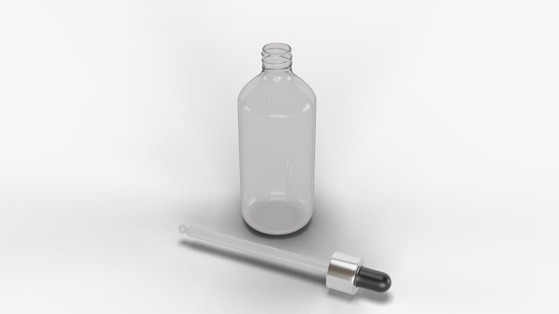 Dropper Bottle Glass 3D model_5