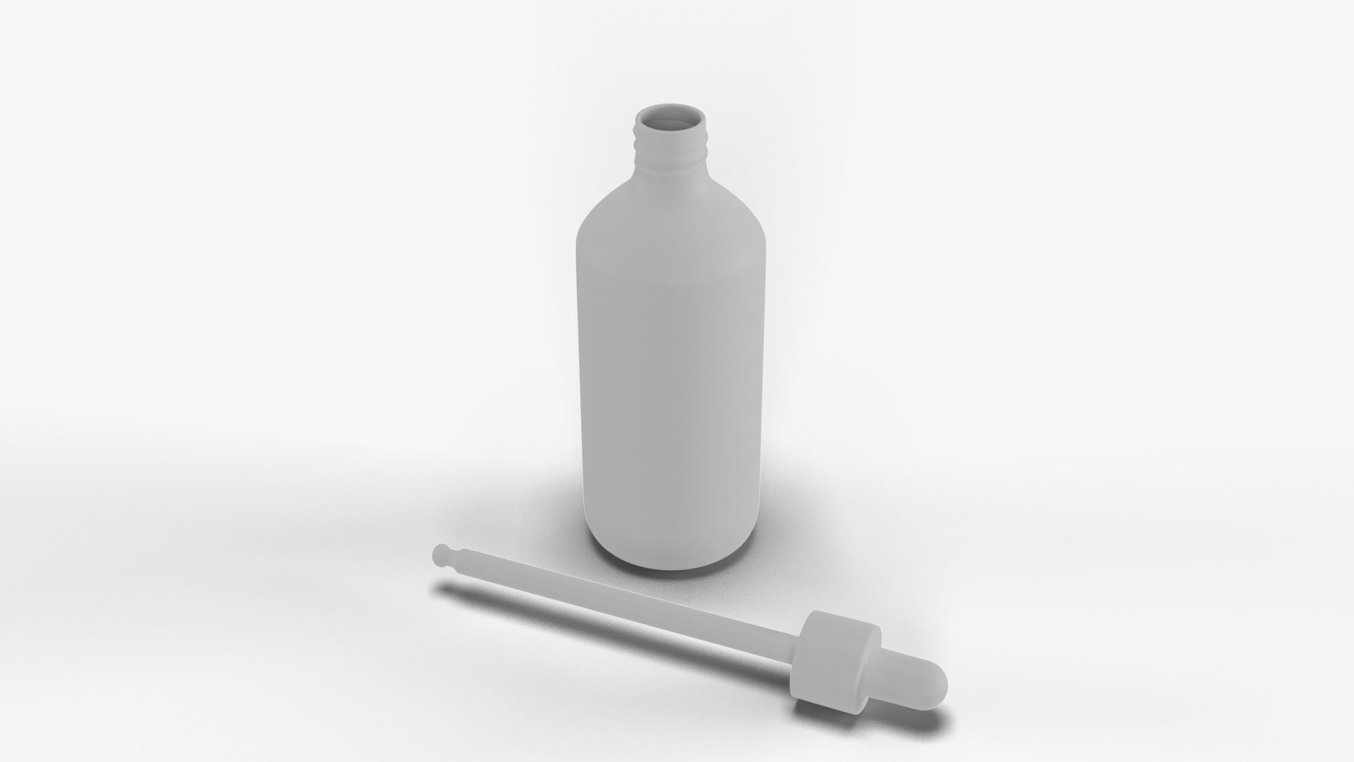 Dropper Bottle Glass 3D model_12