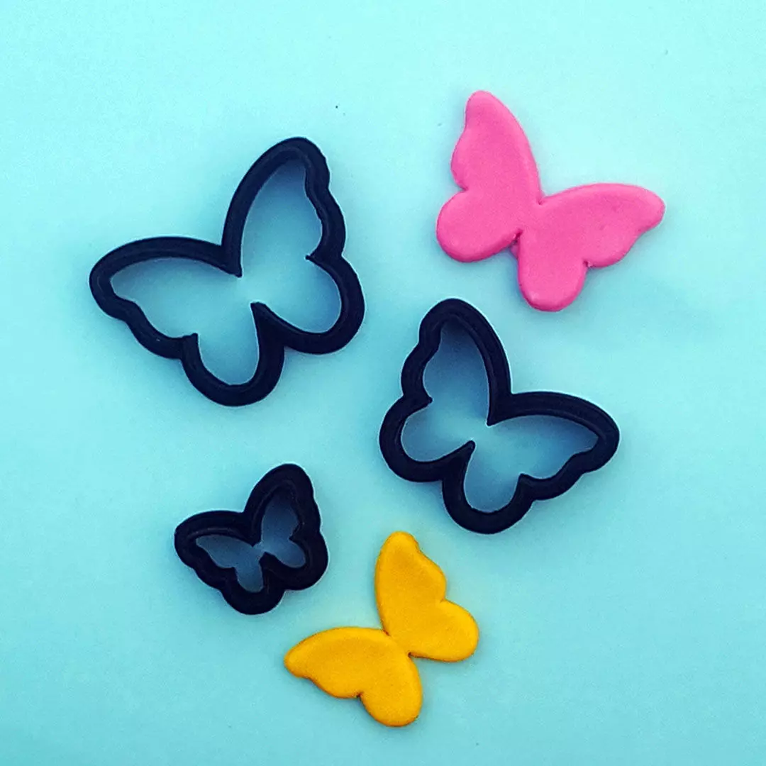 BUTTERFLY SET POLYMER CLAY CUTTERS 3D print model_0