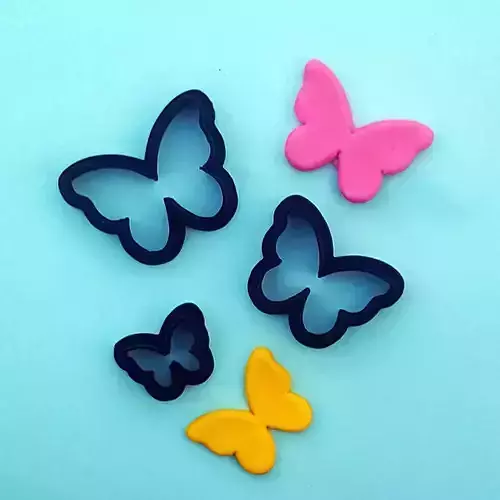 BUTTERFLY SET POLYMER CLAY CUTTERS 3D print model