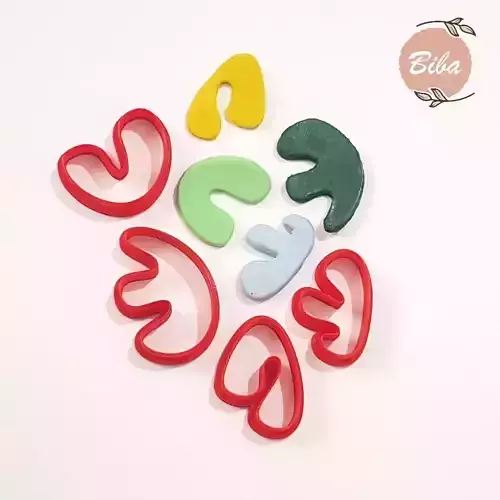 4 SHAPE EARRINGS POLYMER CLAY CUTTER 3D print model