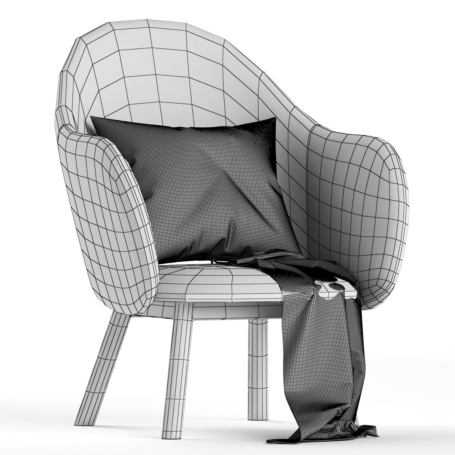Albaplus Maul Lounge chair 3D model_3
