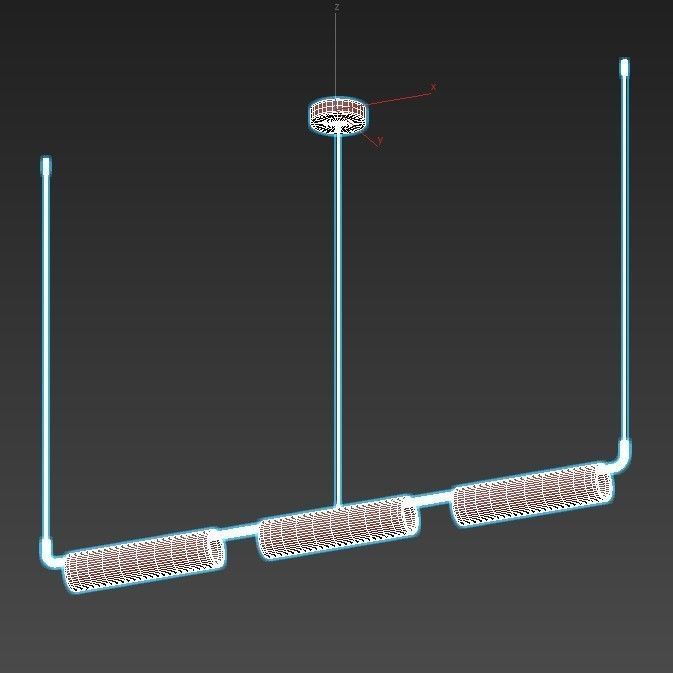 lucina-long modern light fixture with brass and clear glass 3D model_3