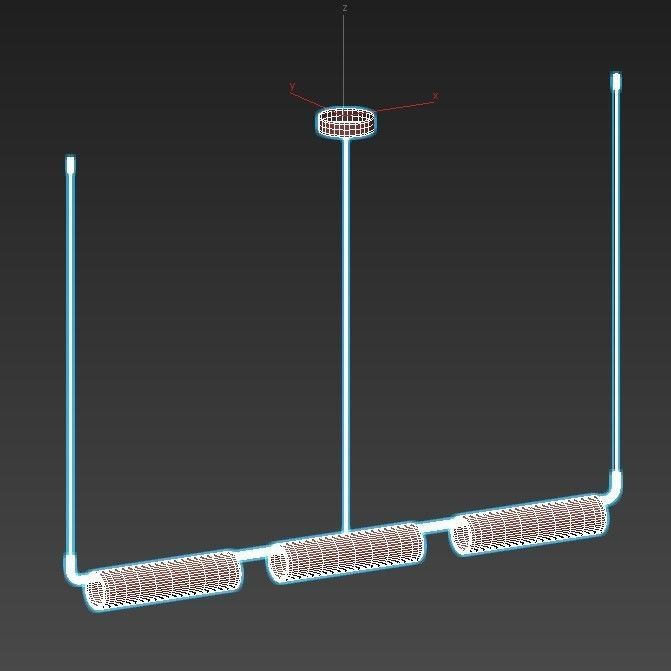 lucina-long modern light fixture with brass and clear glass 3D model_2