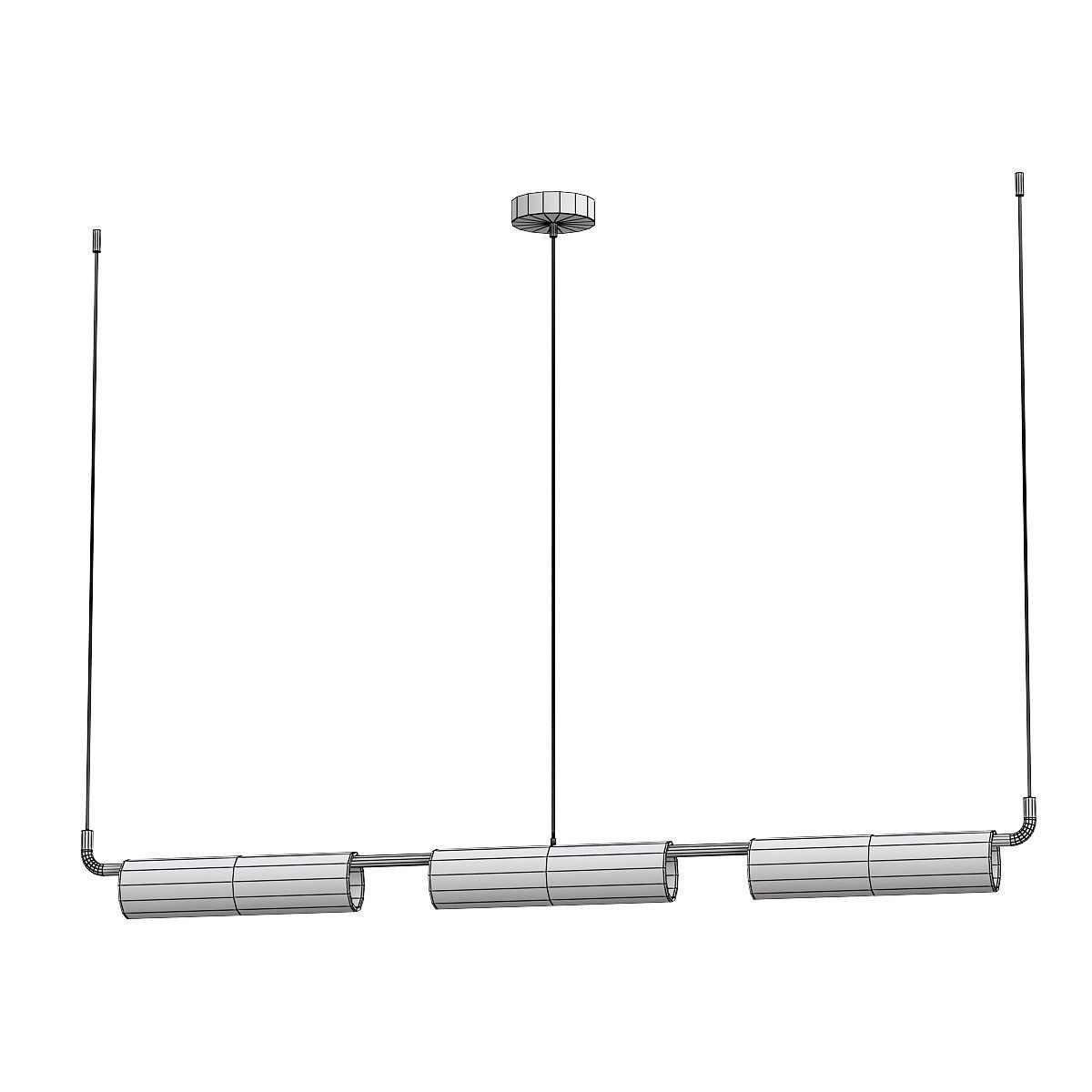 lucina-long modern light fixture with brass and clear glass 3D model_1