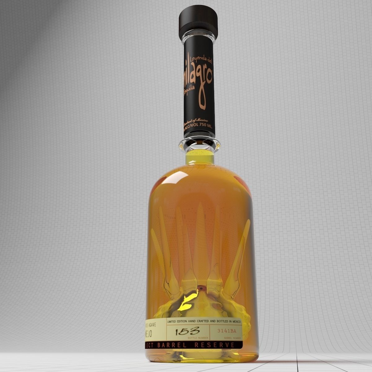 Tequila Milagro Anejo 3D model_2