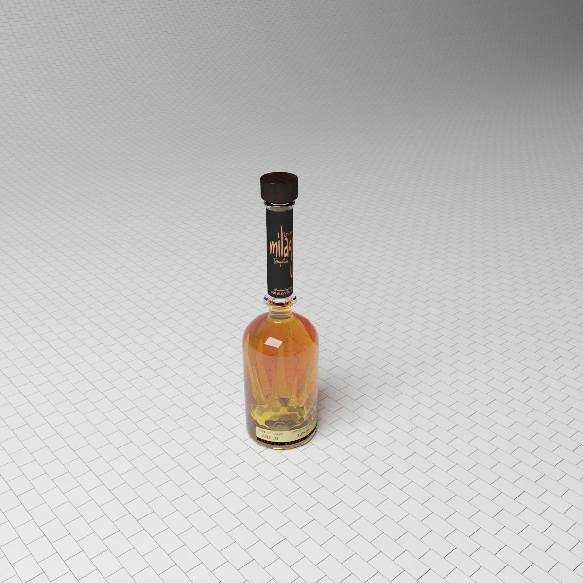 Tequila Milagro Anejo 3D model_5