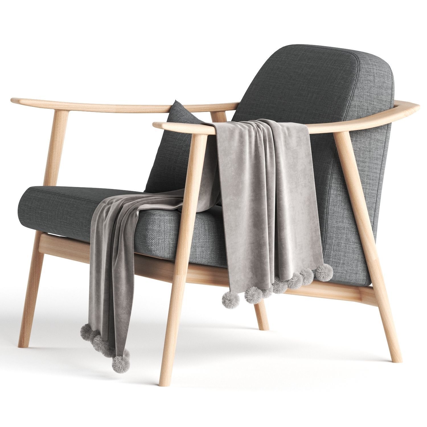 Baltic armchair 3D model_1