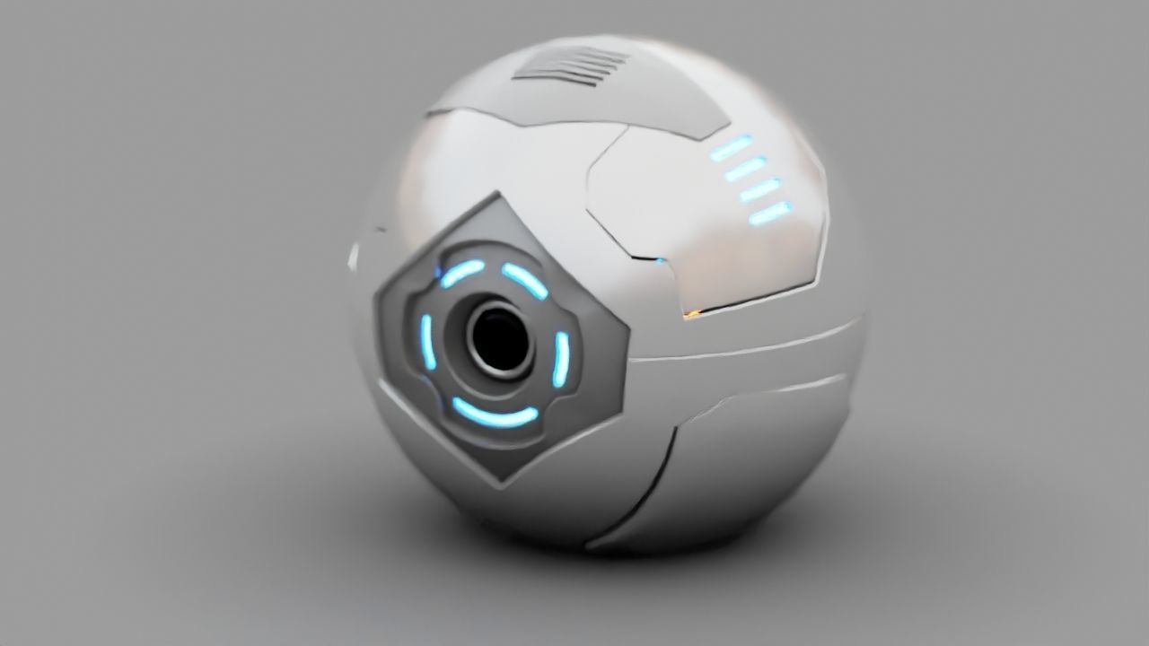 Ball Bot rigged character 3D model_6