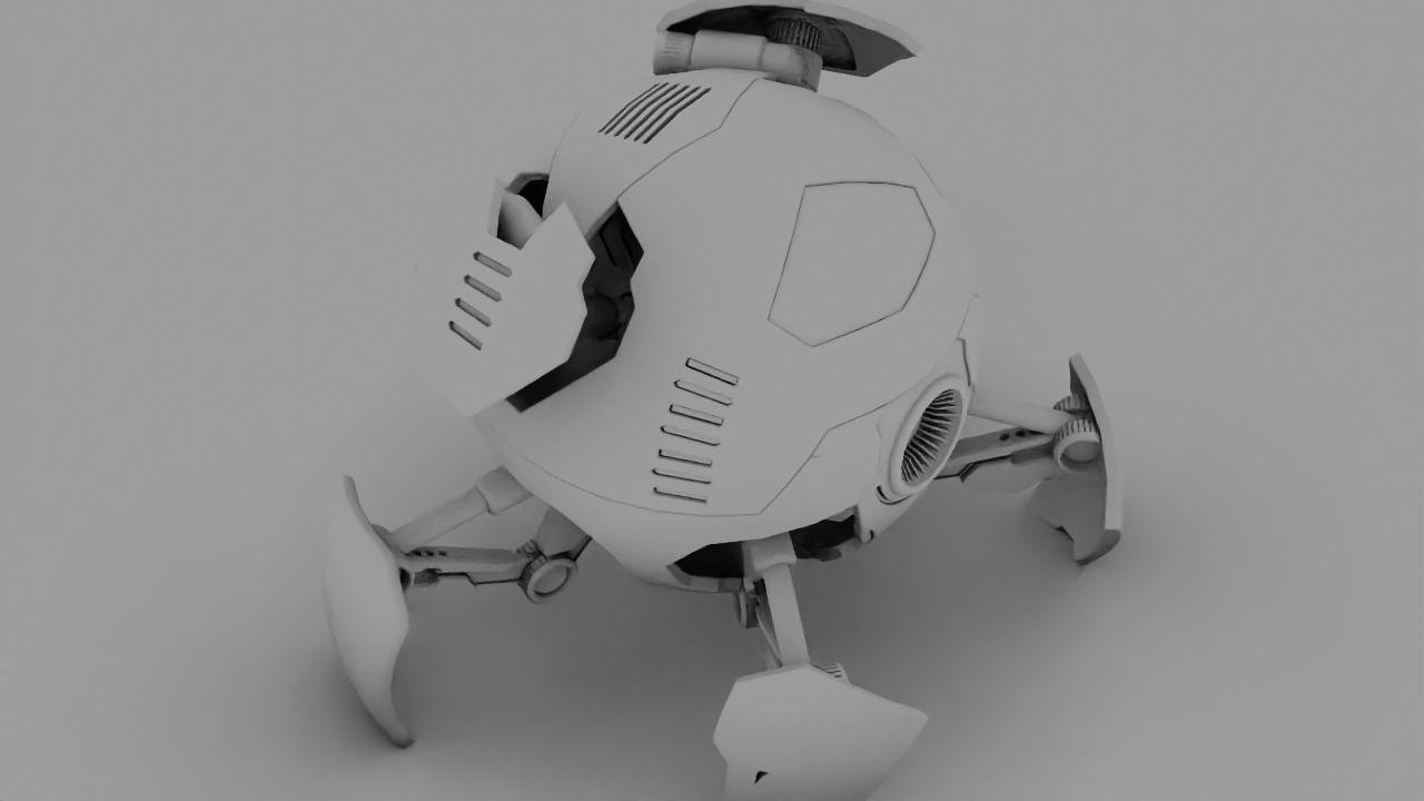 Ball Bot rigged character 3D model_22