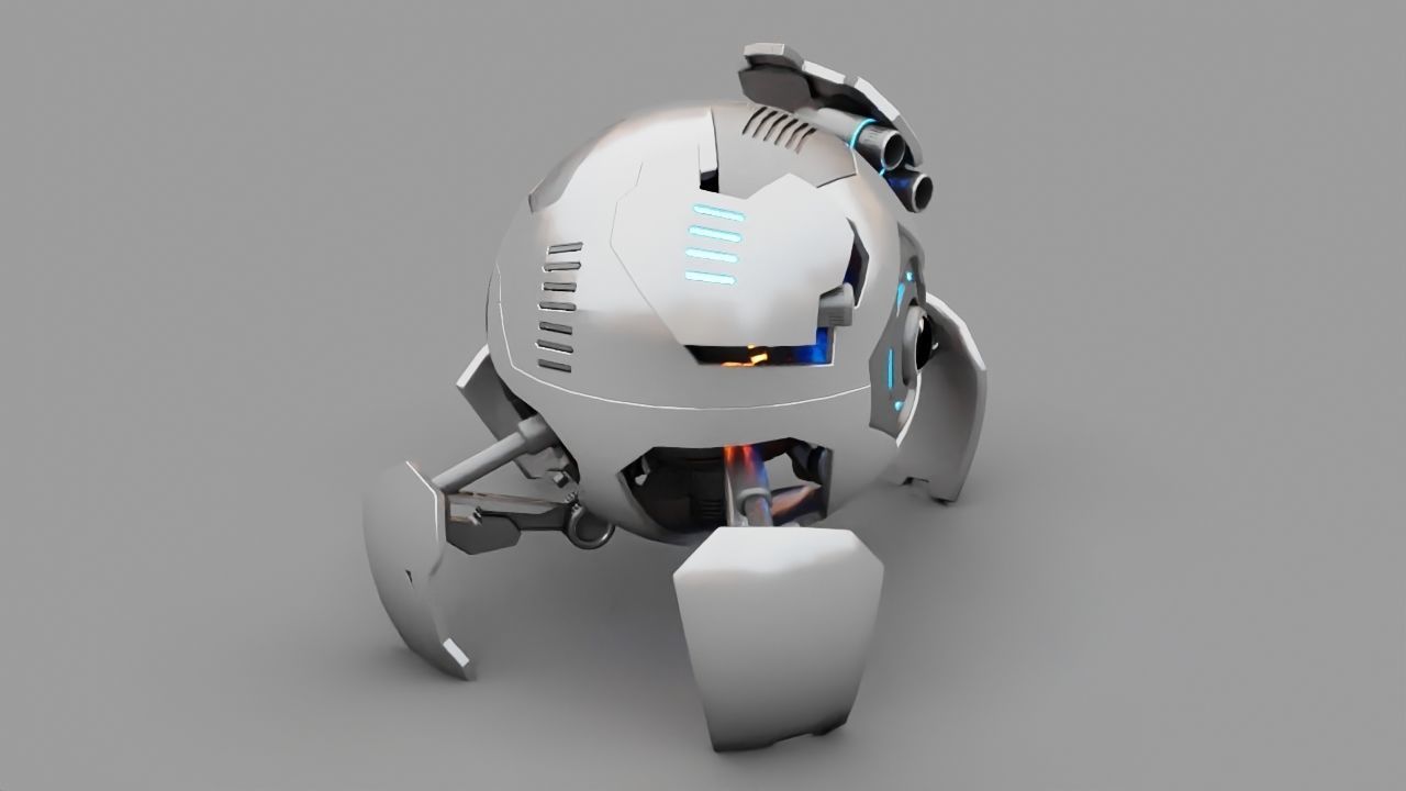 Ball Bot rigged character 3D model_14