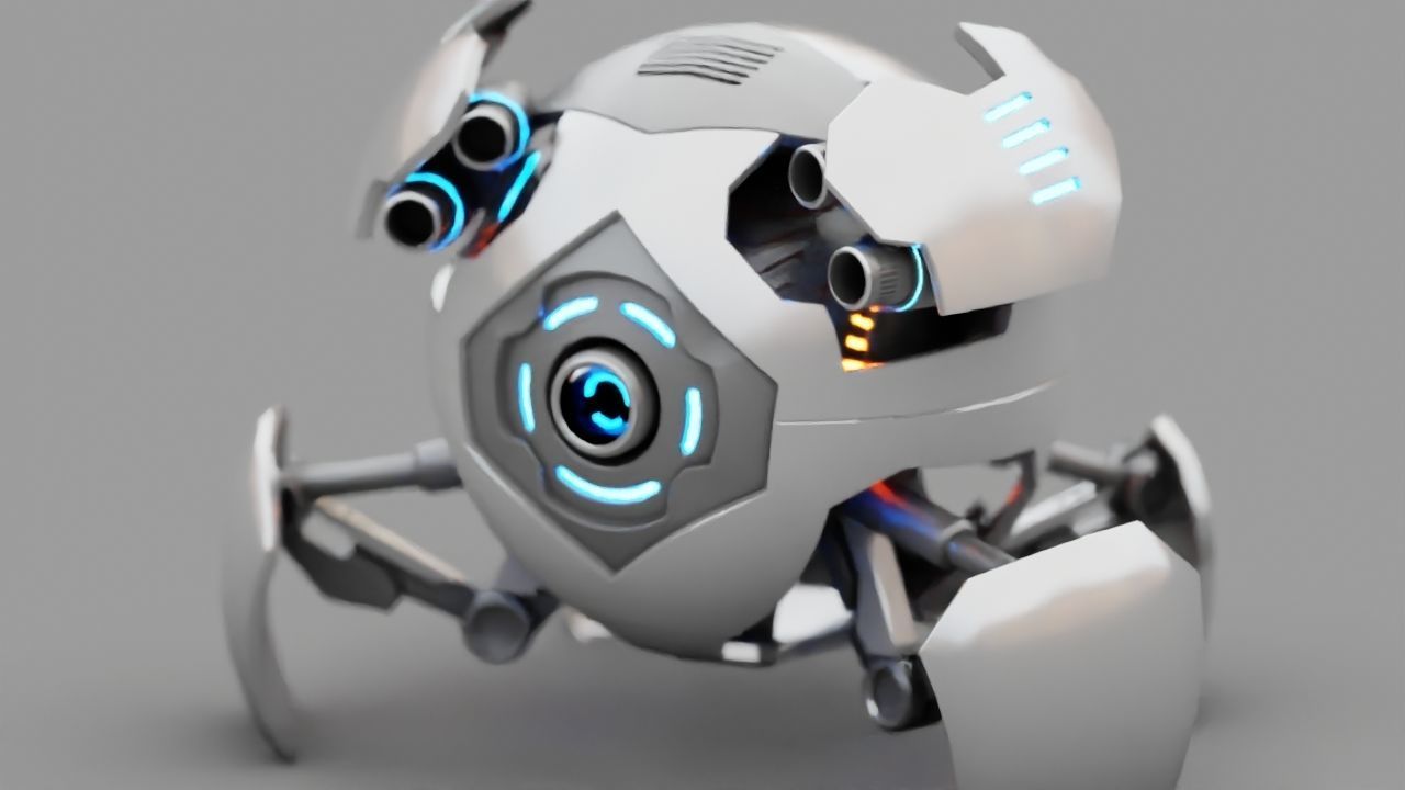 Ball Bot rigged character 3D model_5