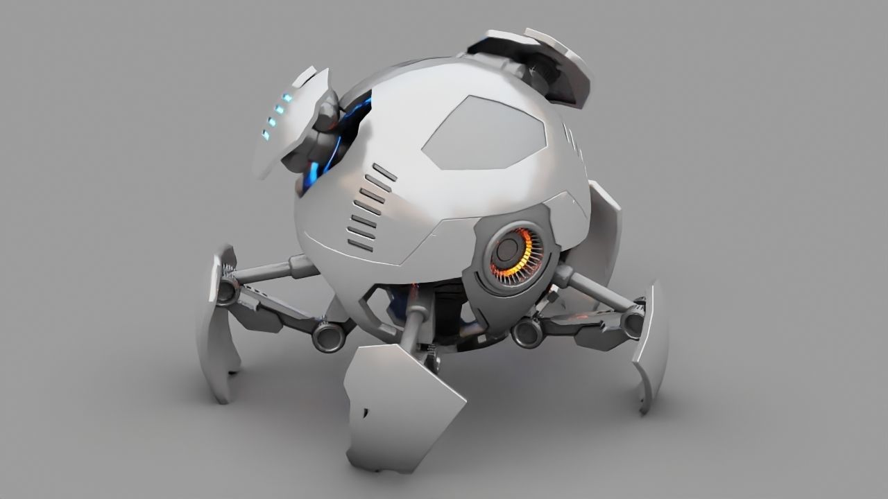 Ball Bot rigged character 3D model_12