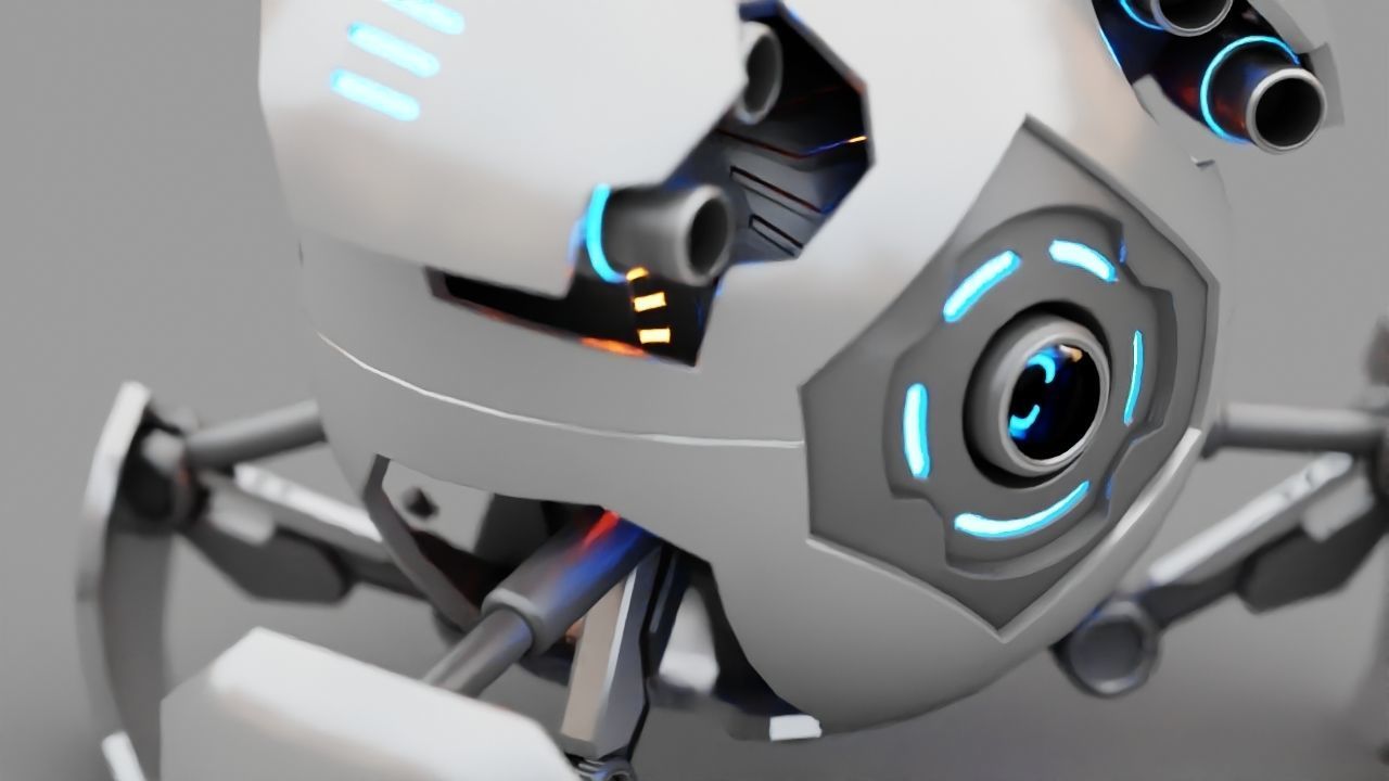 Ball Bot rigged character 3D model_4