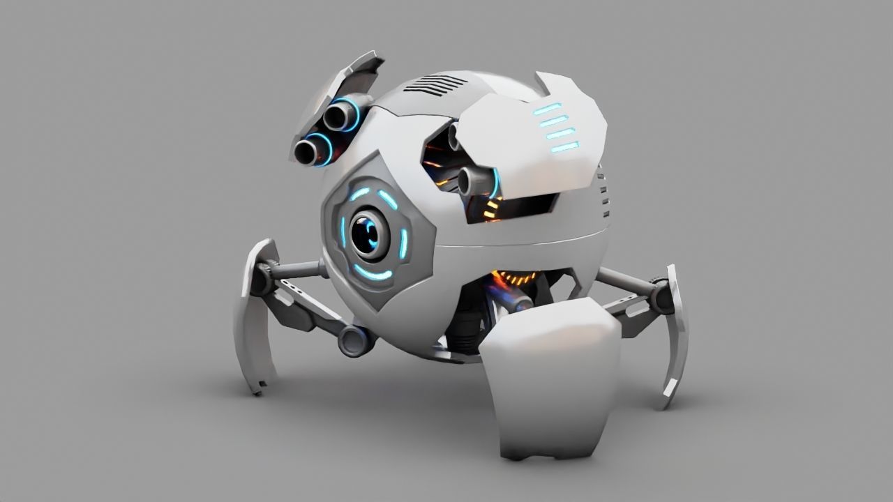 Ball Bot rigged character 3D model_10