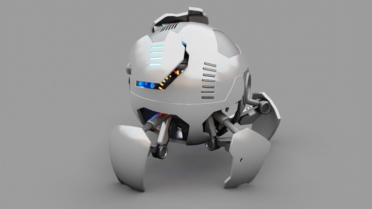 Ball Bot rigged character 3D model_11