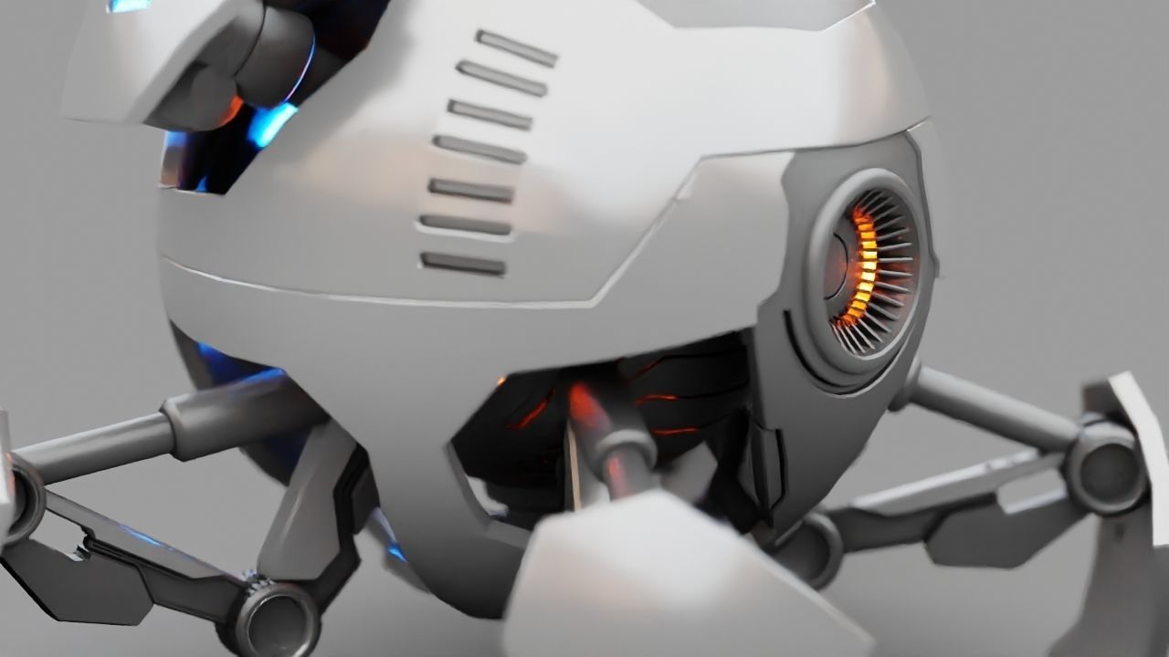 Ball Bot rigged character 3D model_2