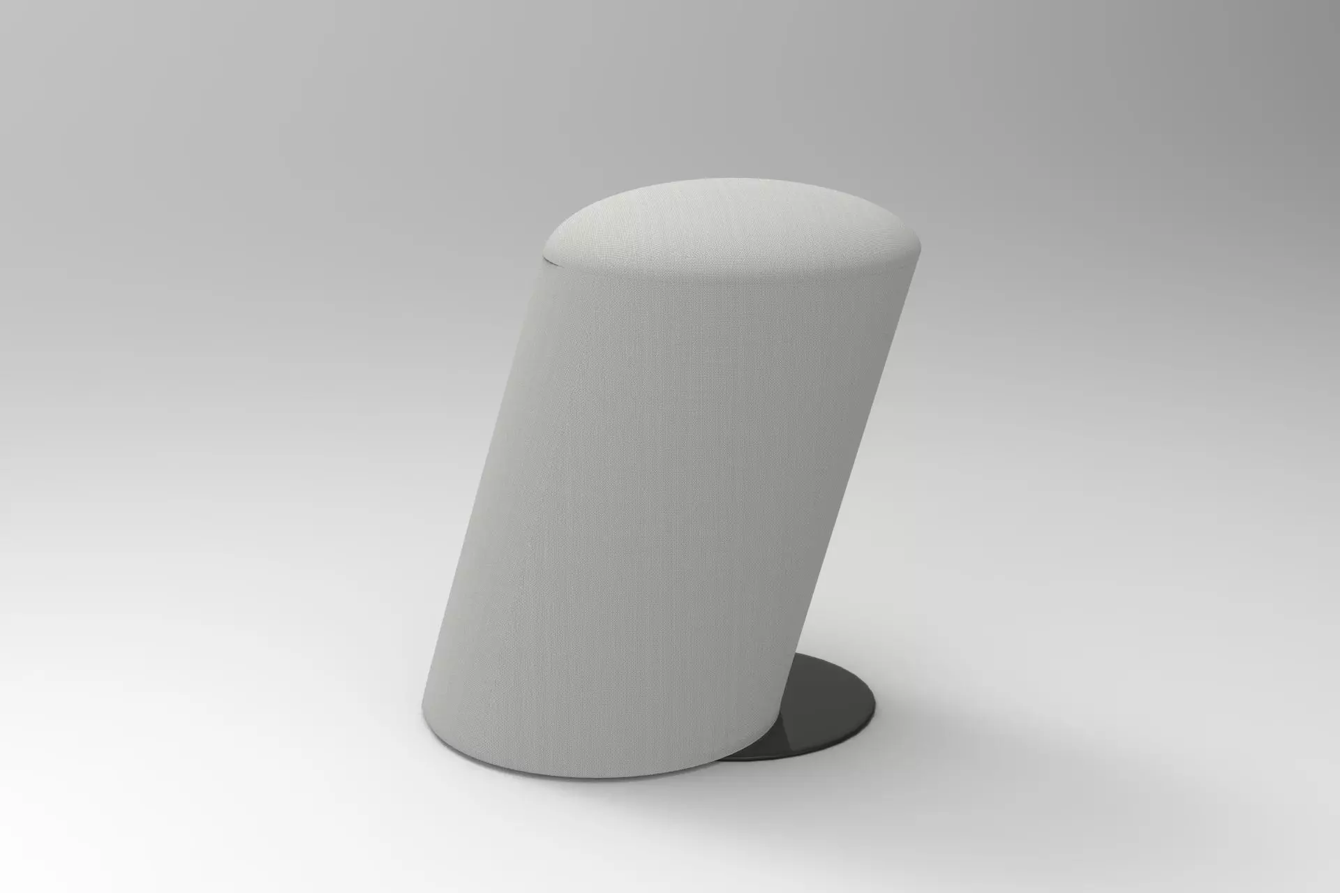 Slant Stool Low-poly 3D model_0