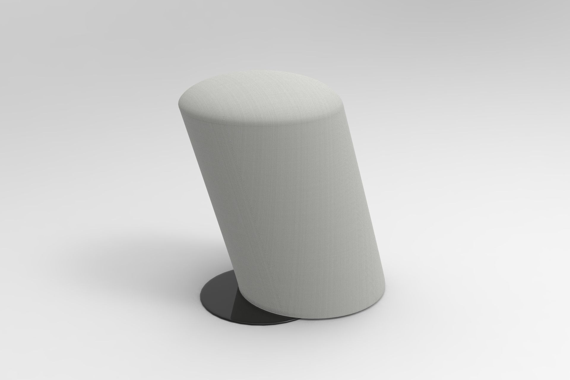 Slant Stool Low-poly 3D model_2