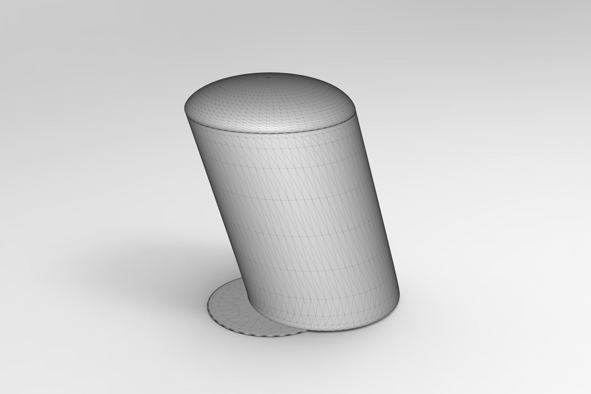 Slant Stool Low-poly 3D model_5