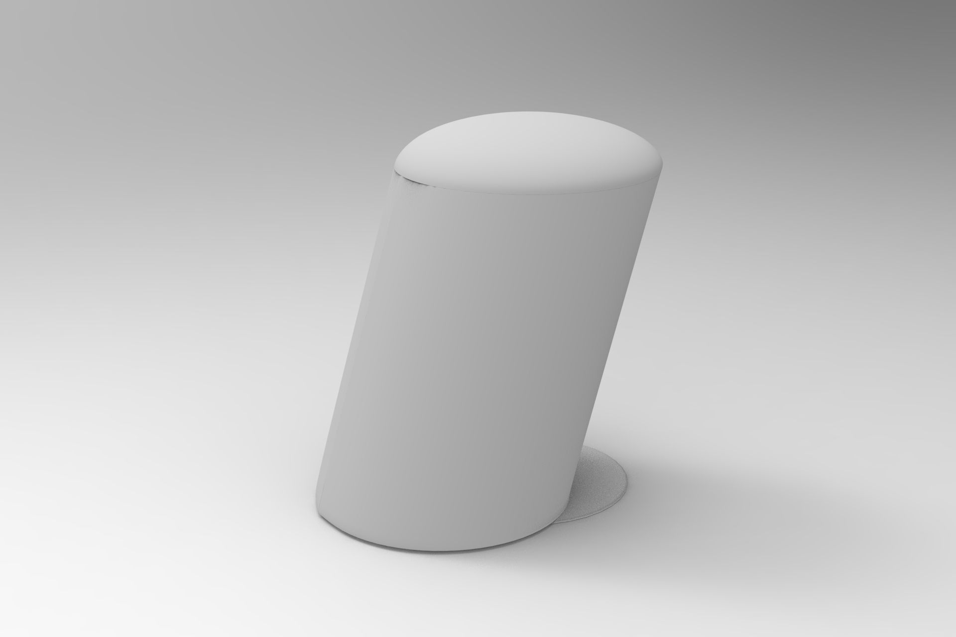 Slant Stool Low-poly 3D model_7