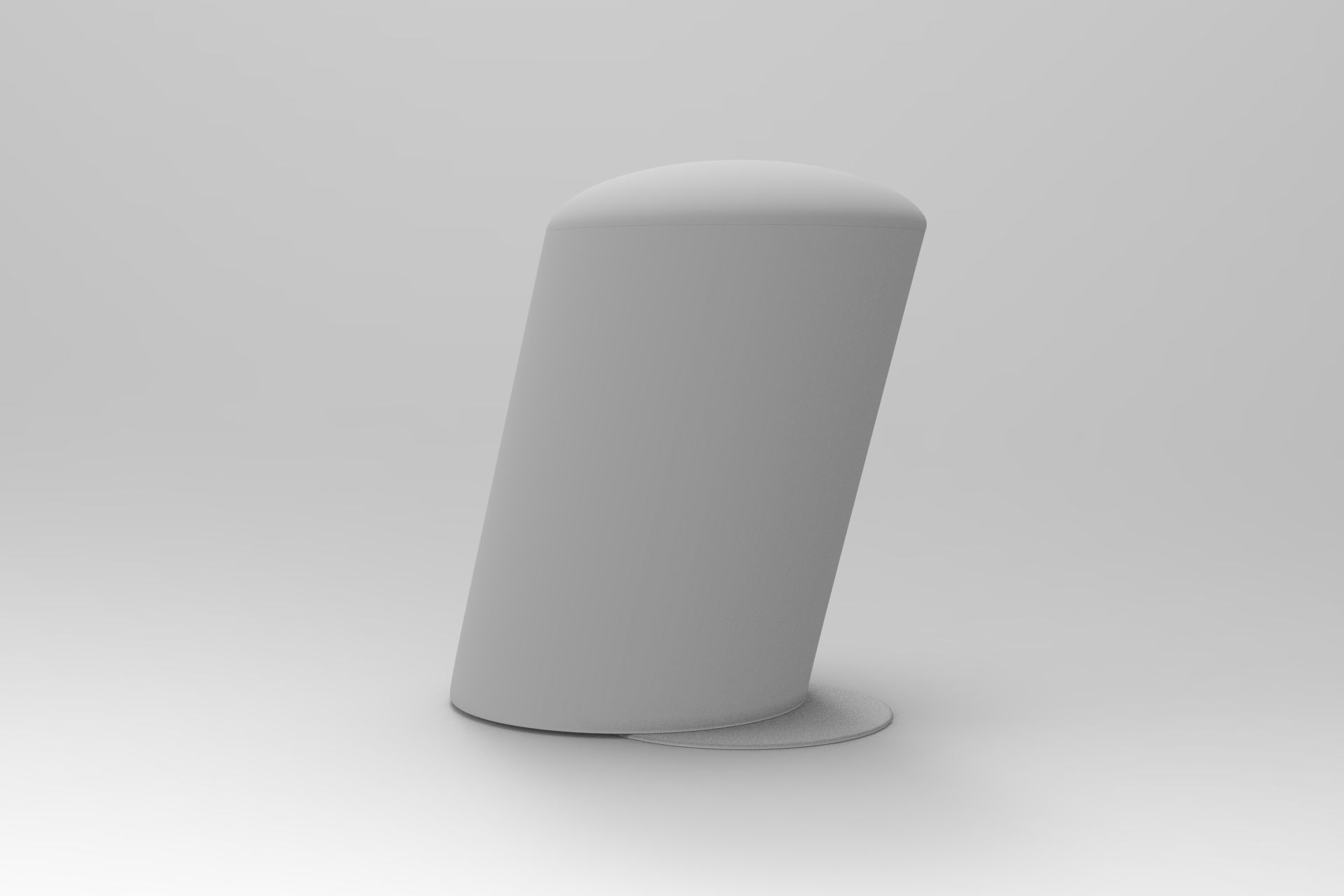 Slant Stool Low-poly 3D model_8