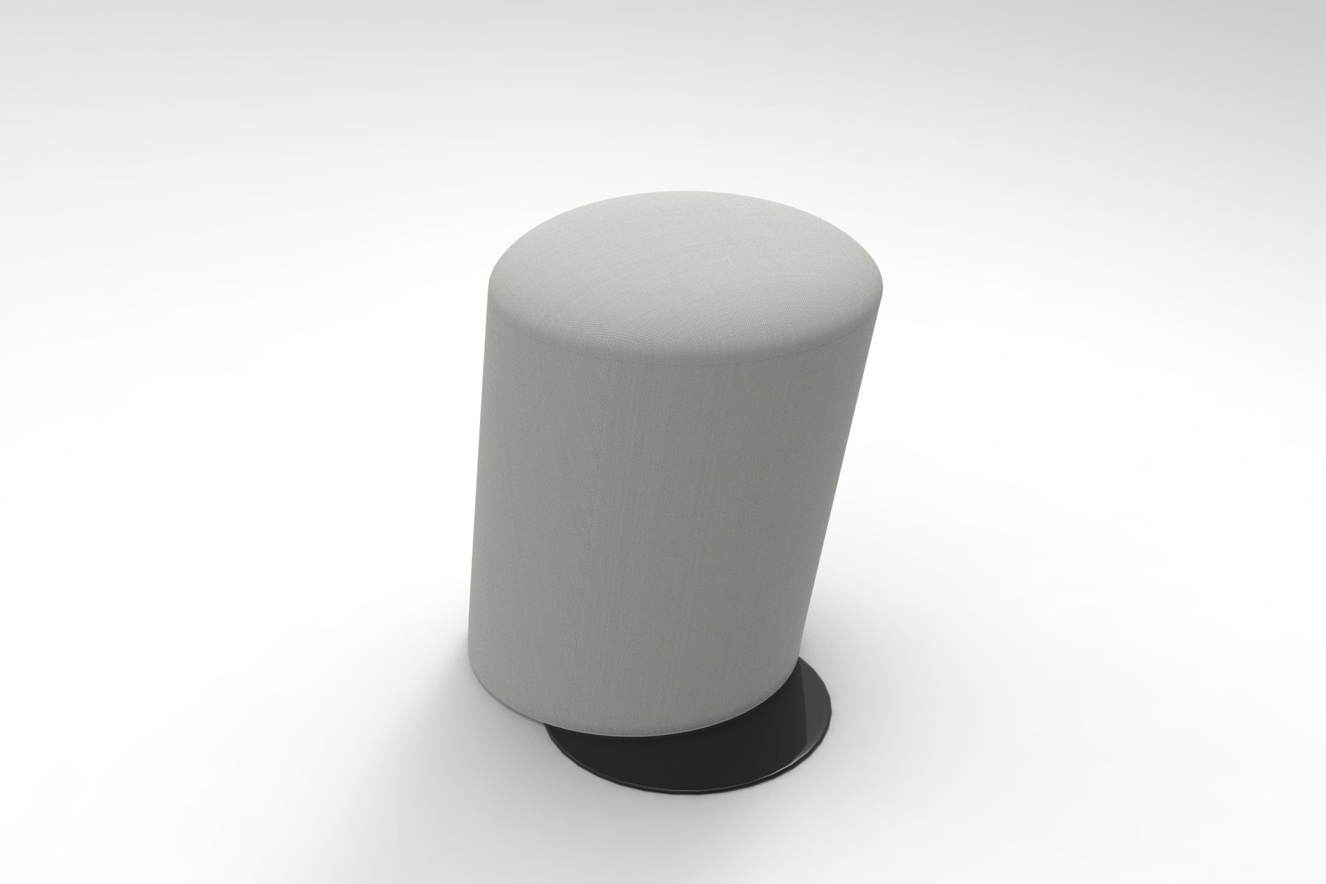 Slant Stool Low-poly 3D model_1