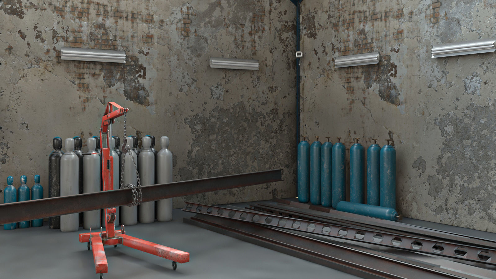 Warehouse Lowpoly Bundle VOL 2 Low-poly 3D model_7