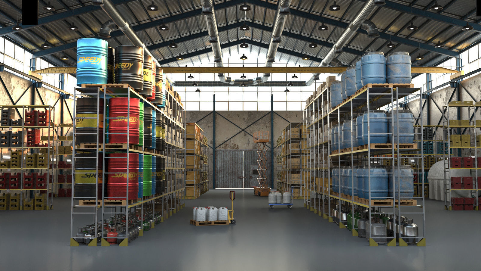 Warehouse Lowpoly Bundle VOL 2 Low-poly 3D model_2