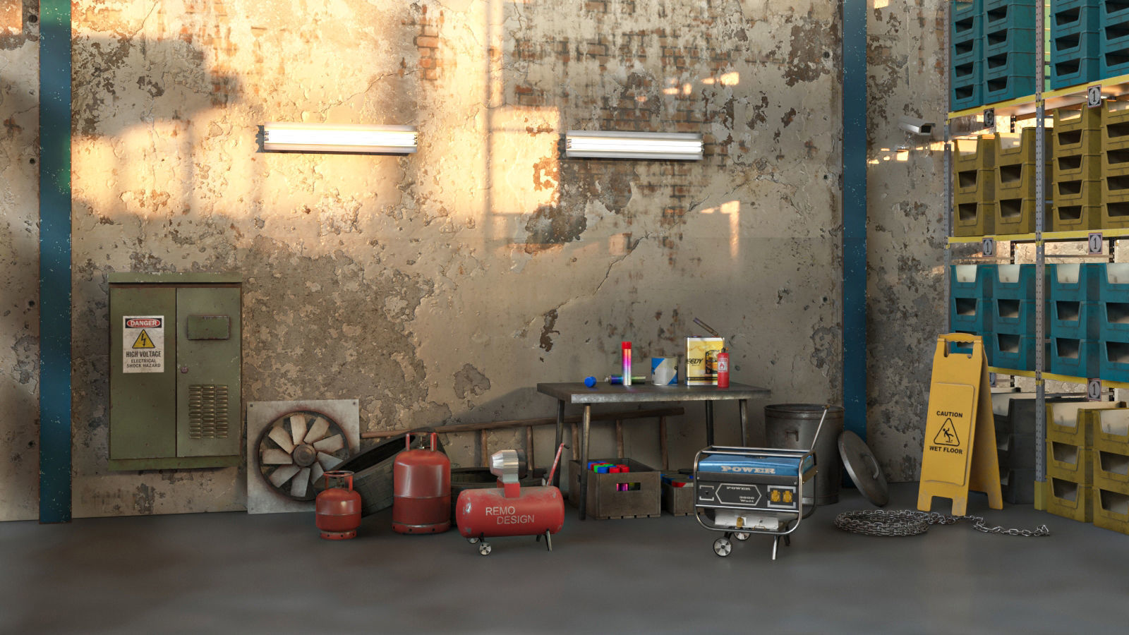 Warehouse Lowpoly Bundle VOL 2 Low-poly 3D model_1