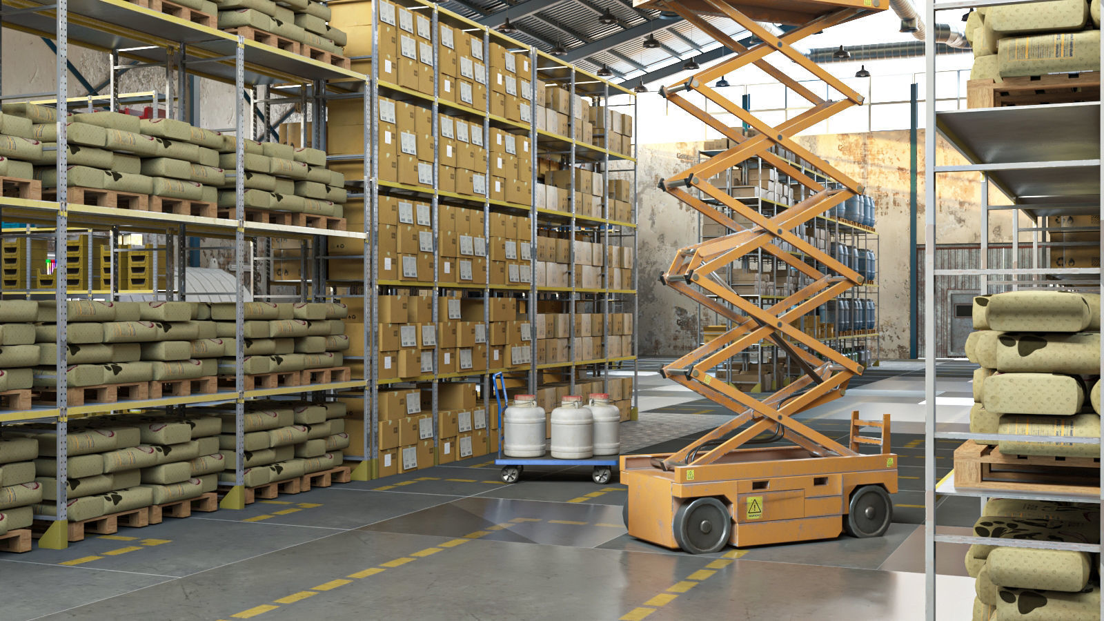 Warehouse Lowpoly Bundle VOL 2 Low-poly 3D model_11